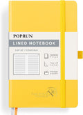 POPRUN Lined Journal Notebook A5 Medium Size - Thick 120GSM Paper