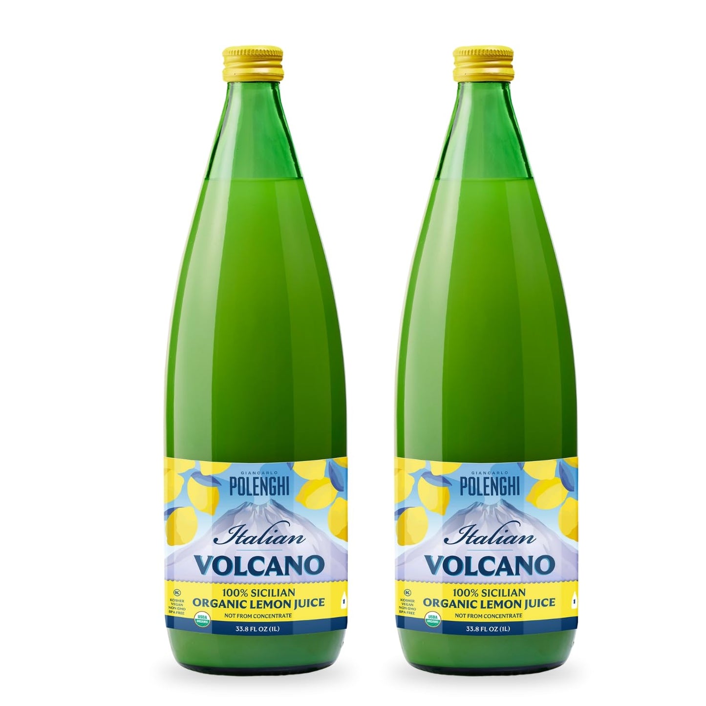 Organic Italian Volcano Lemon Juice for Cooking and Baking