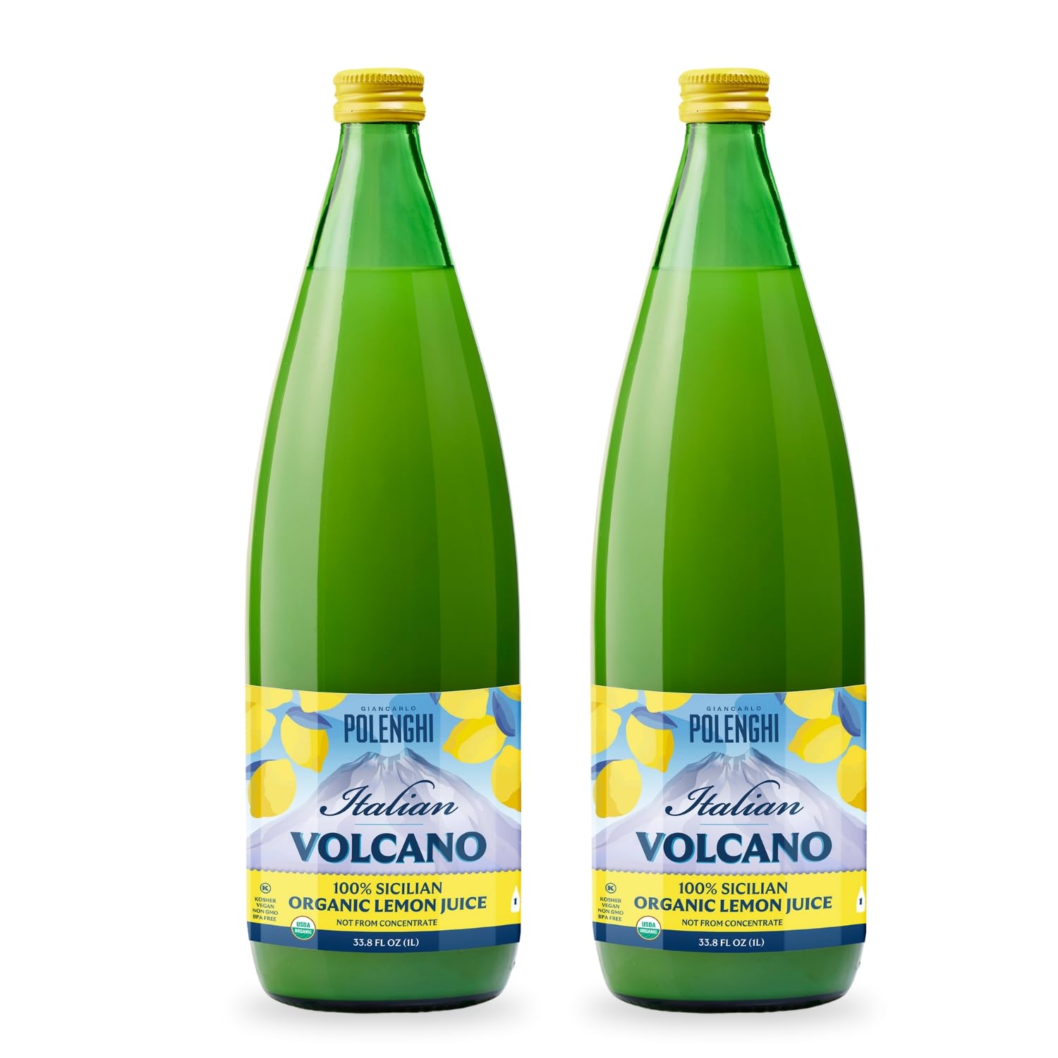 Organic Italian Volcano Lemon Juice for Cooking and Baking