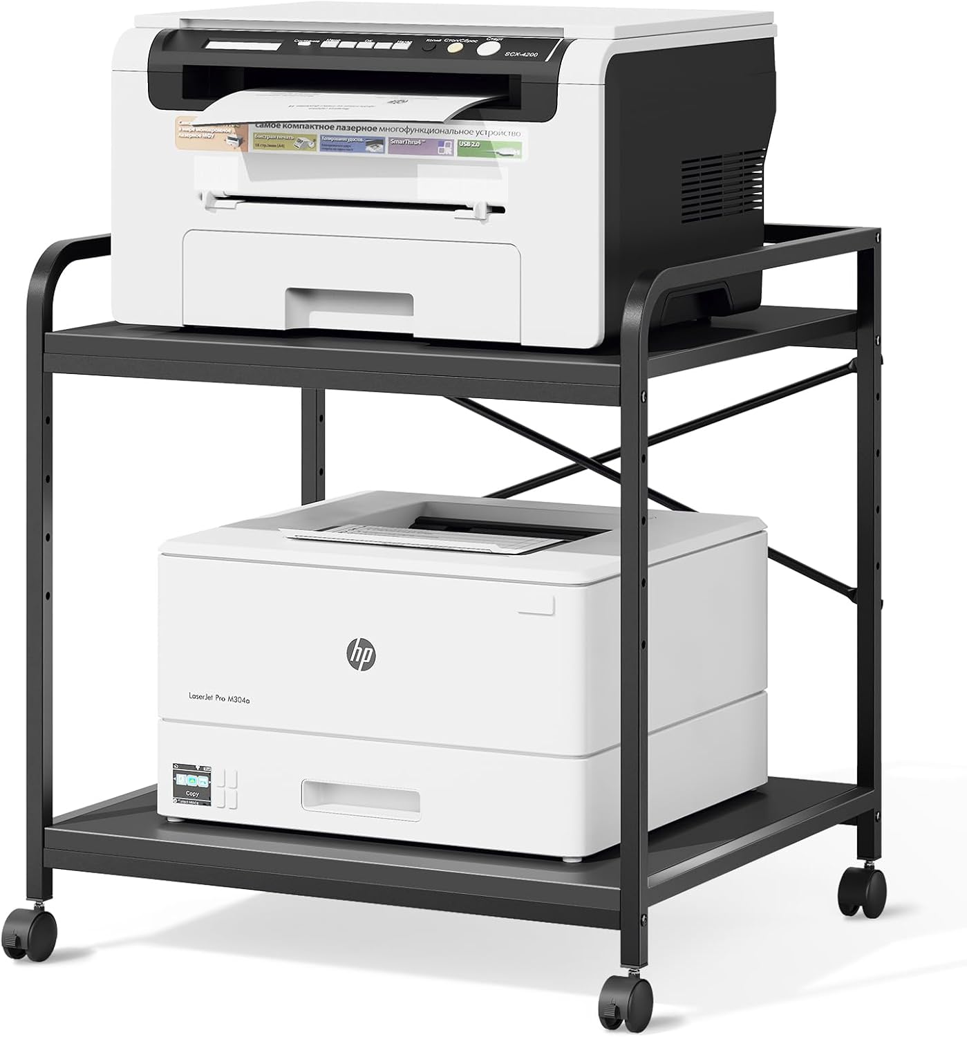 Adjustable Printer Stand with Wheels - Organize Efficiently!