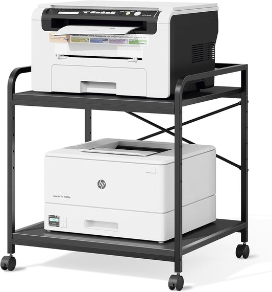 Adjustable Printer Stand with Wheels - Organize Efficiently!
