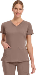 Women's Juliet V-Neck Scrub Top with Two Pockets - Slim Fit