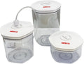 NESCO 3-Piece Vacuum Canister Set for Food Storage and More