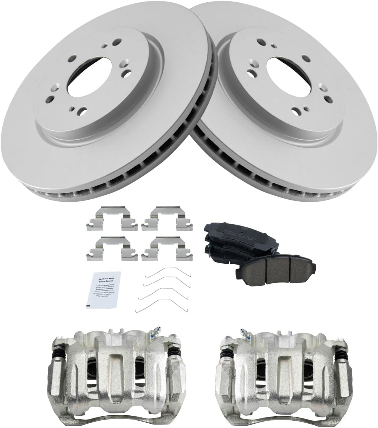 TRQ Front Brake Pad & Rotor Kit for Honda Accord and CR-V