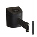 Magnetic Wall Mount Retractable Belt Barrier - 30 ft Black Belt