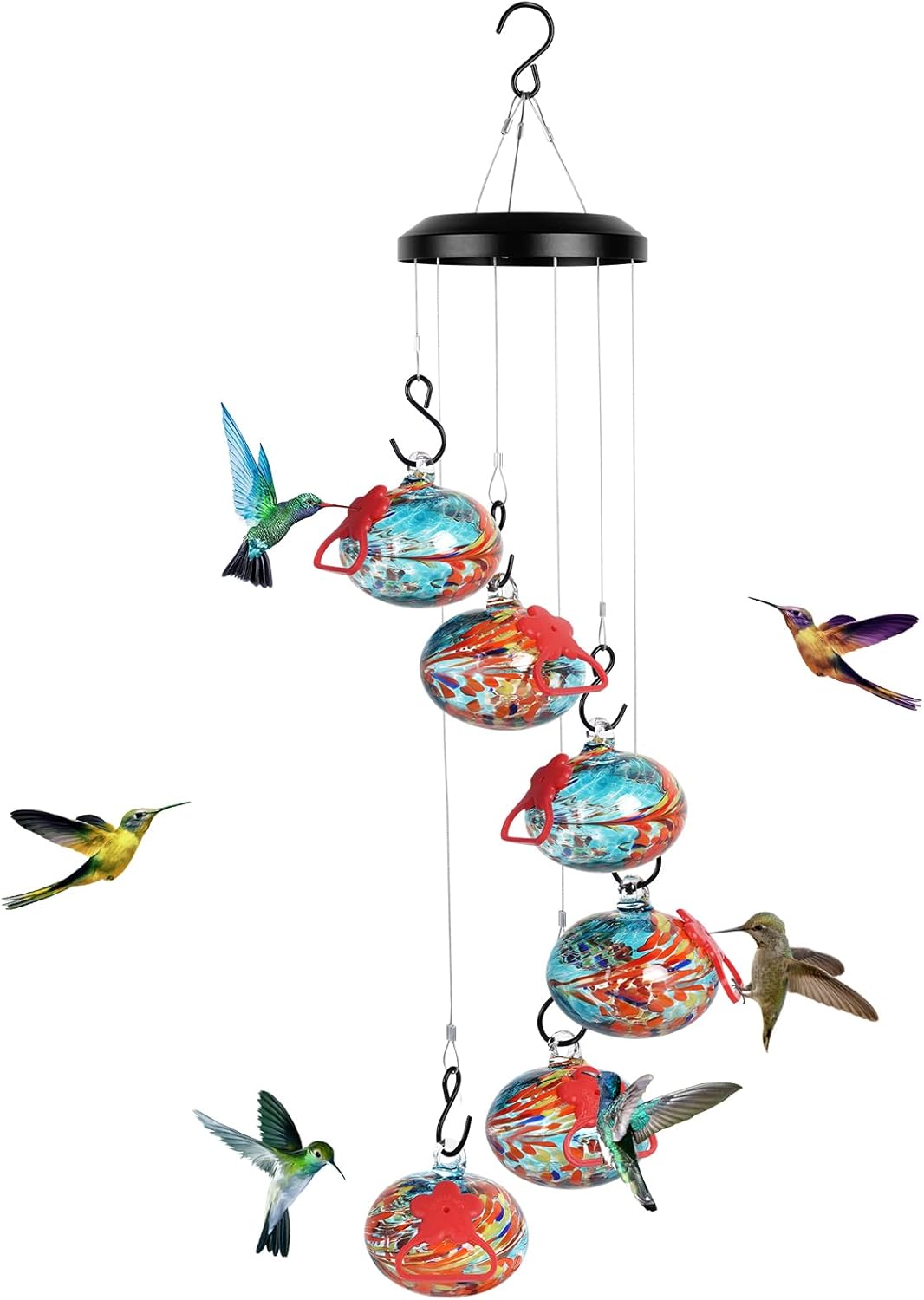 Charming Wind Chimes Hummingbird Feeders for Outdoors Hanging