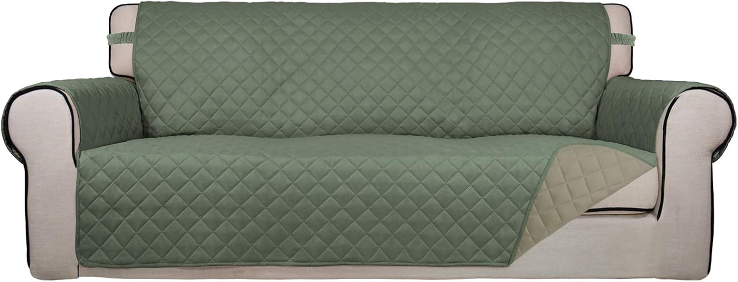 PureFit Reversible Quilted Sofa Cover for Pets and Kids