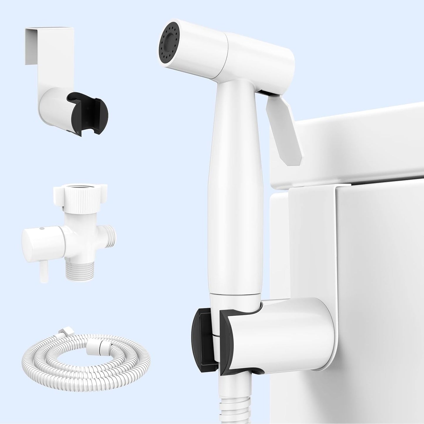 Arofa Bright White Bidet Sprayer for Toilet - Multi-Functional Use