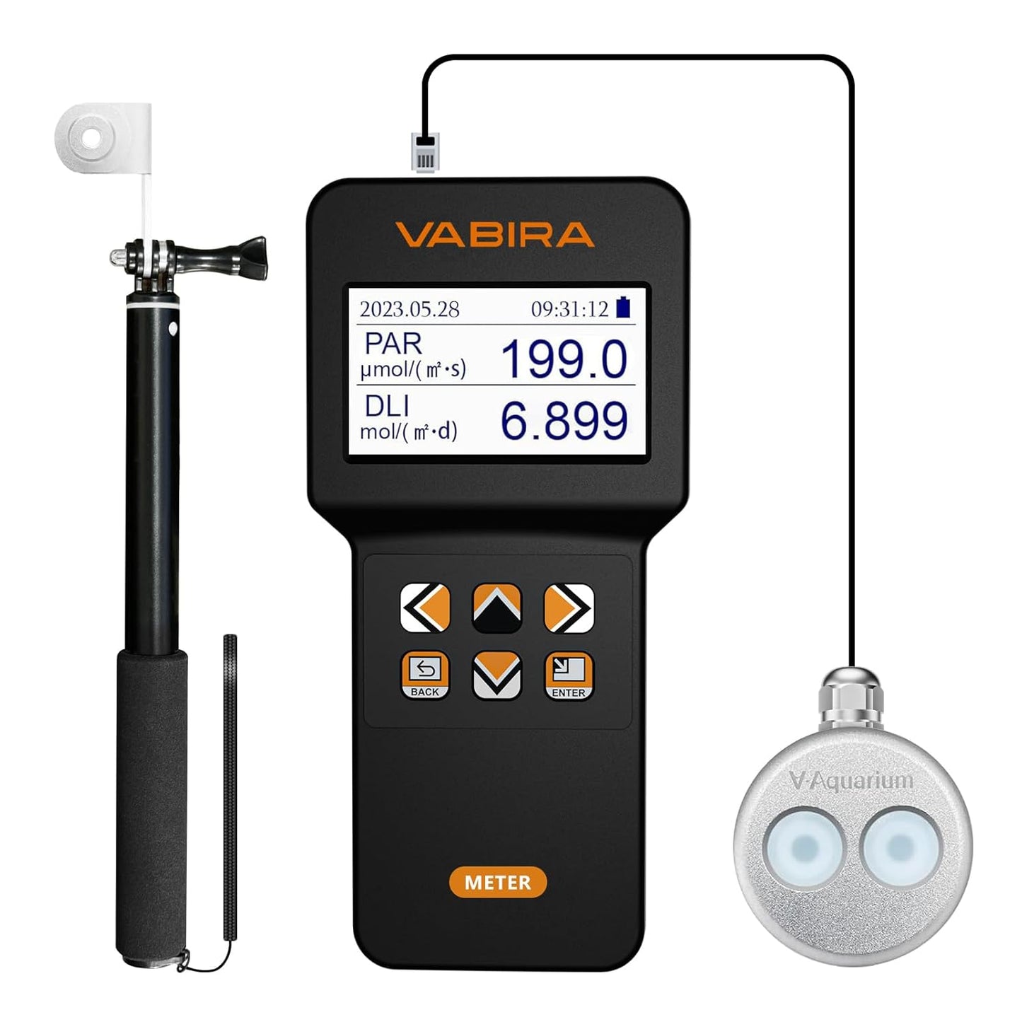 VBR-Aqua IP68 PAR Meter for Accurate Aquarium Light Testing