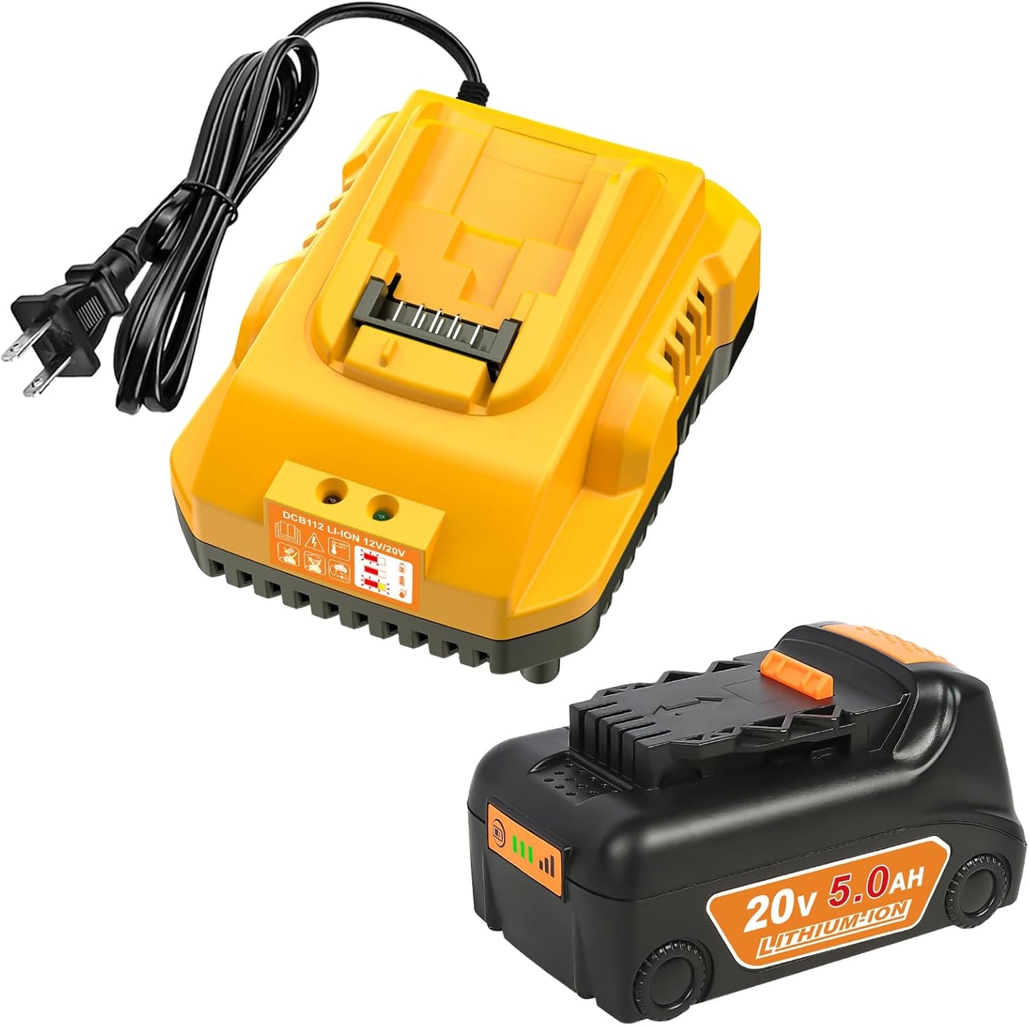 20V Max Battery Replacement for Dewalt Tools with Charger