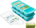 Xomoo Silicone Freezer Tray - 8 Perfect 1 Cup Portions - 2-Pack