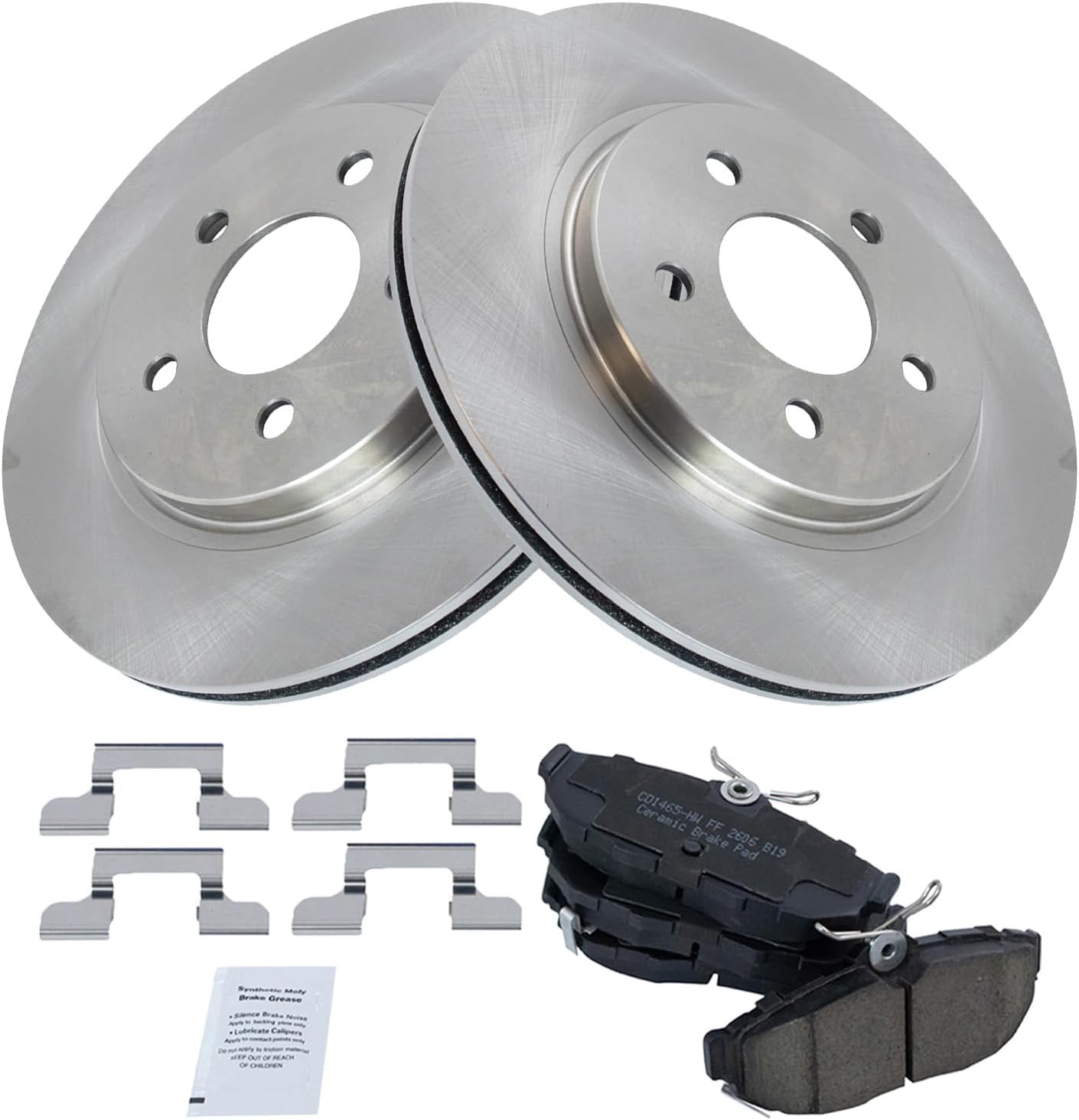 TRQ Rear Brake Pad & Rotor Kit for 2011-2014 Ford Mustang
