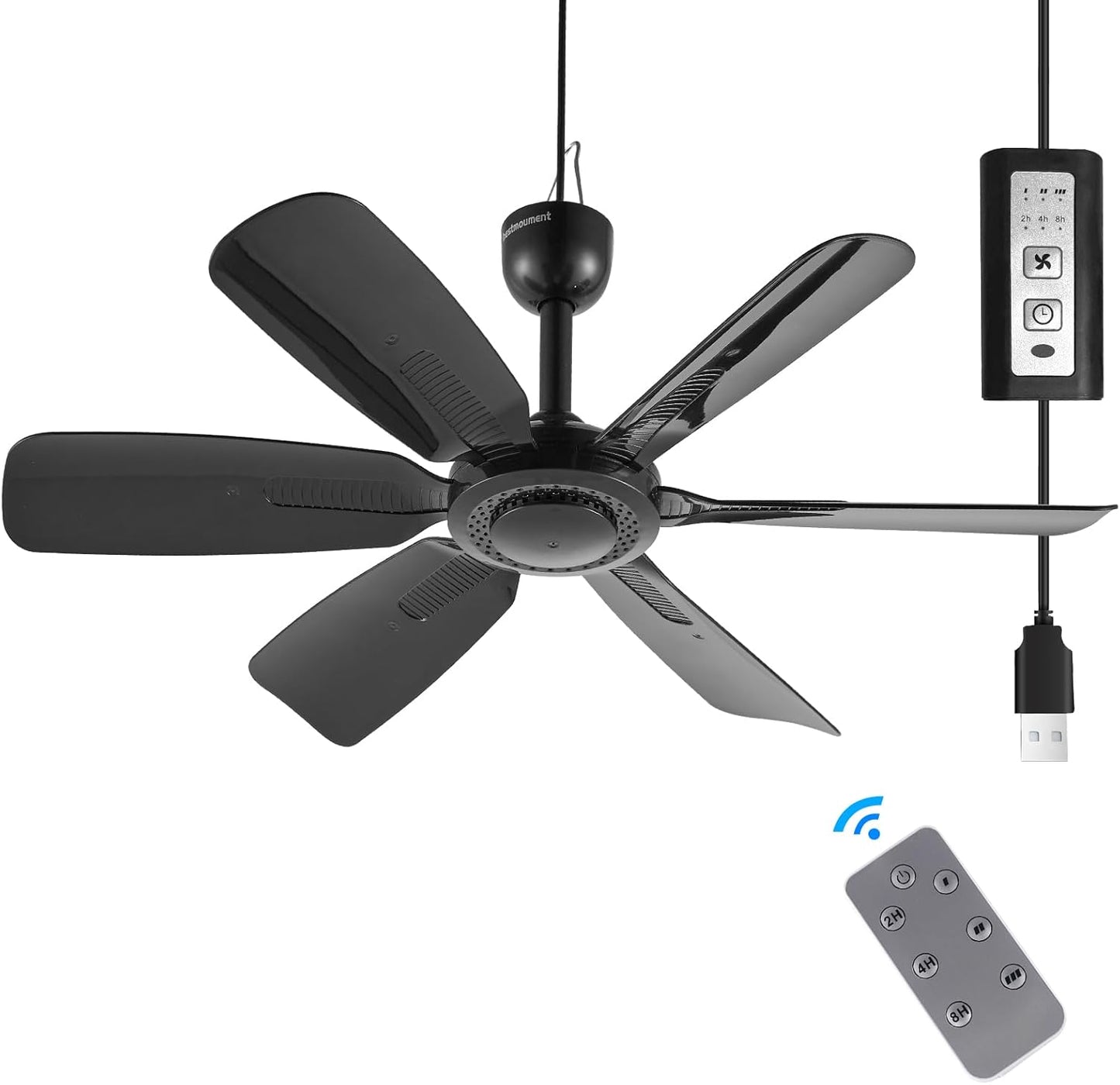 Portable Remote Control Ceiling Fan - Stay Cool Anywhere!