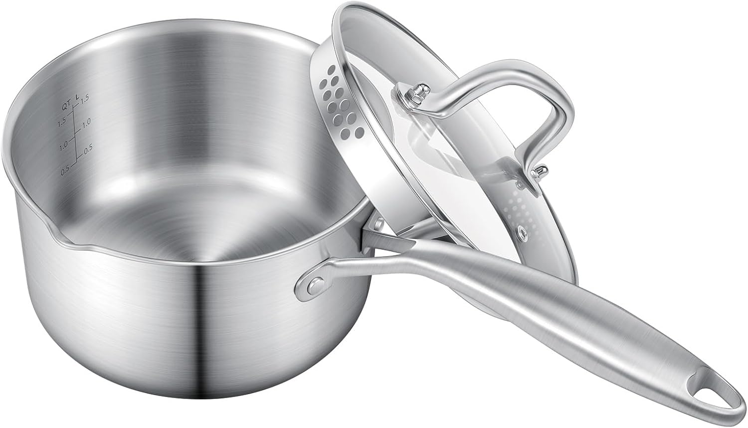 Leetaltree 1.5 Quart Stainless Steel Saucepan for Versatile Cooking