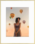 16x20 Aluminum Picture Frame with Removable Mat - Gold metal frame