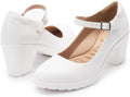 Mary Jane Heels with Arch Support - Comfortable Closed Round Toe