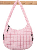 Women's Quilted Puffer Tote Bag - Fashionable and Functional