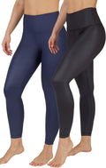 90 Degree By Reflex Womens High Waist Faux Leather Ankle Leggings