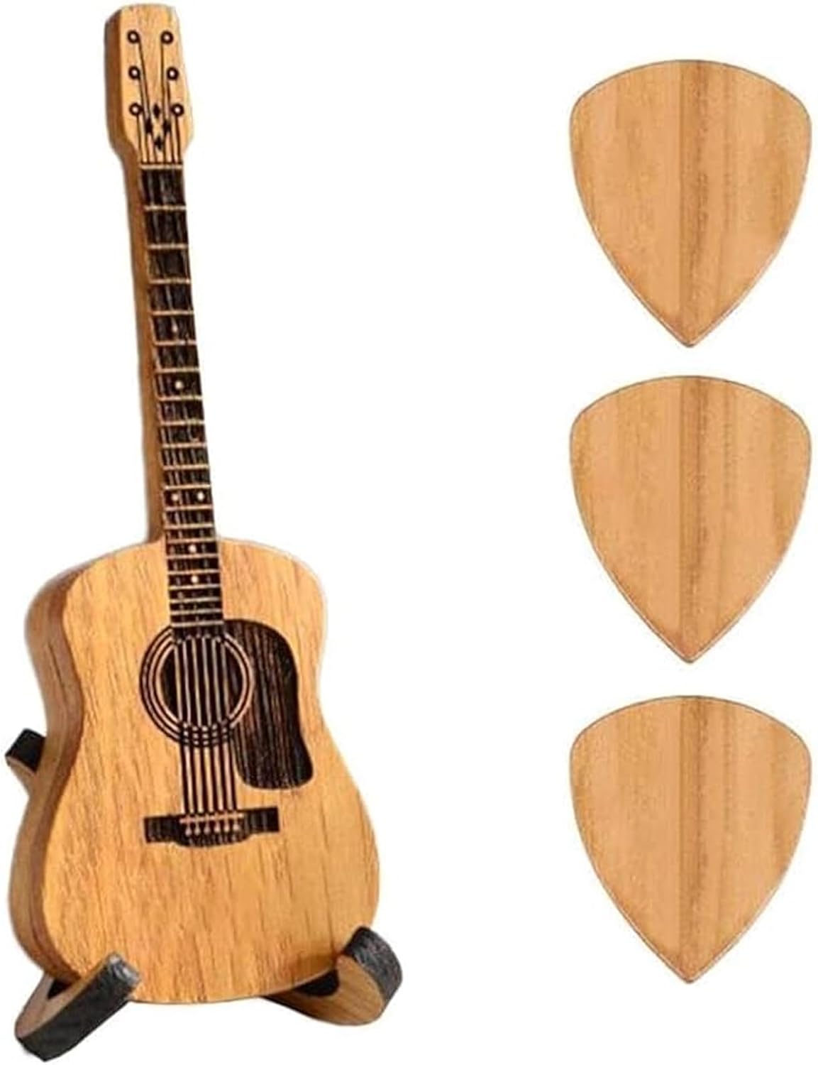 Unique Wood Guitar Pick Box Set - Keep Picks Handy!