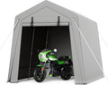 7 x 10 ft Carport Storage Shed - Portable Garage with Roll-up Door