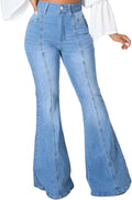CuteCherry Bell Bottom Jeans for Women Ripped Skinny