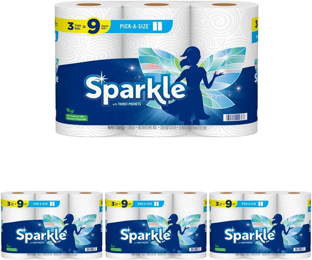 Sparkle Pick-A-Size Paper Towels for Everyday Messes and More