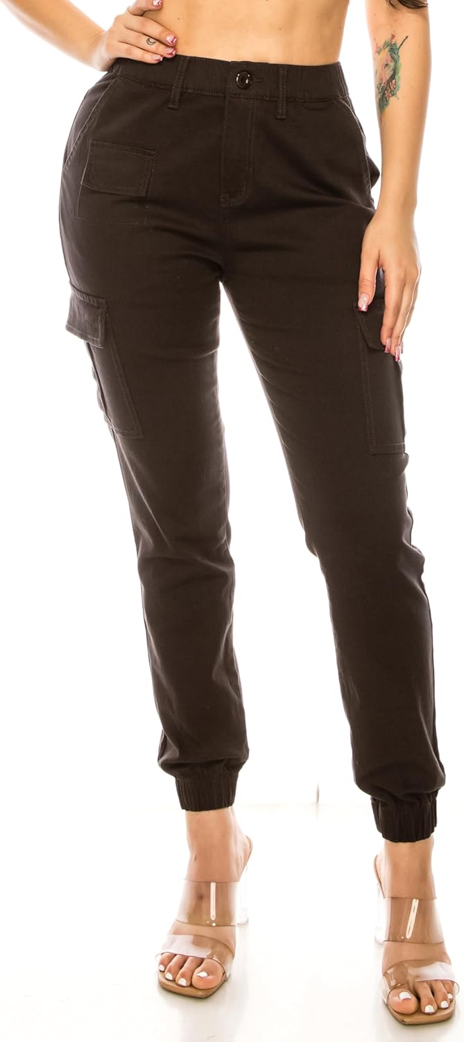 Double Denim January 5th Women's High Waist Cargo Jogger Pants