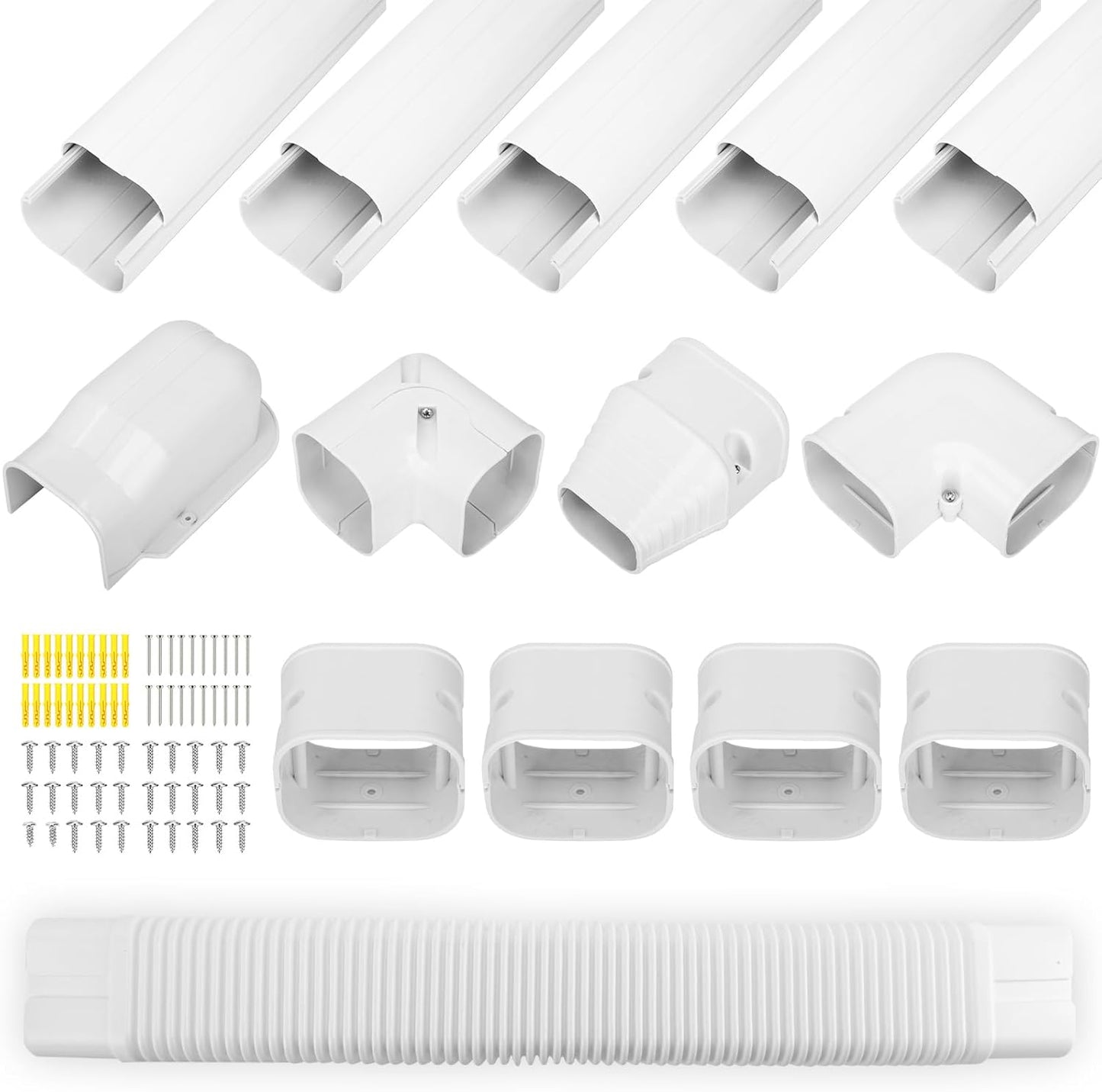 Conceal HVAC Tubing with 10Ft PVC Slim Cover