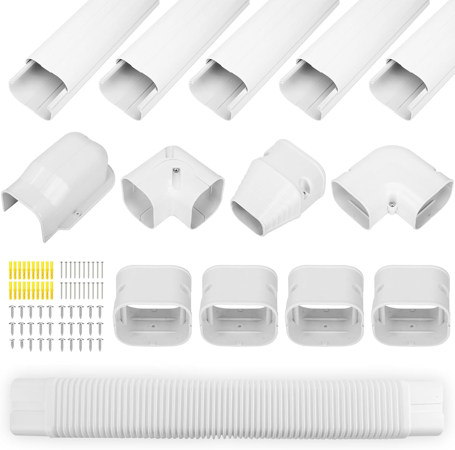 Conceal HVAC Tubing with 10Ft PVC Slim Cover