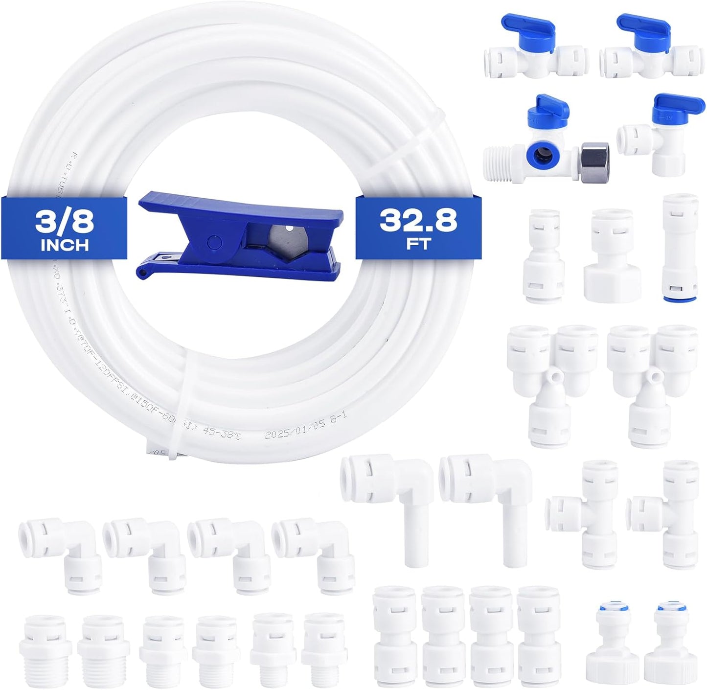 3/8 Water Line Tubing for Reverse Osmosis Systems - 32.8ft