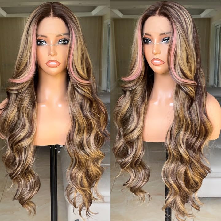 FABELLE 30 Inch Body Wave Wig in Mocha and Milk Tea Blend