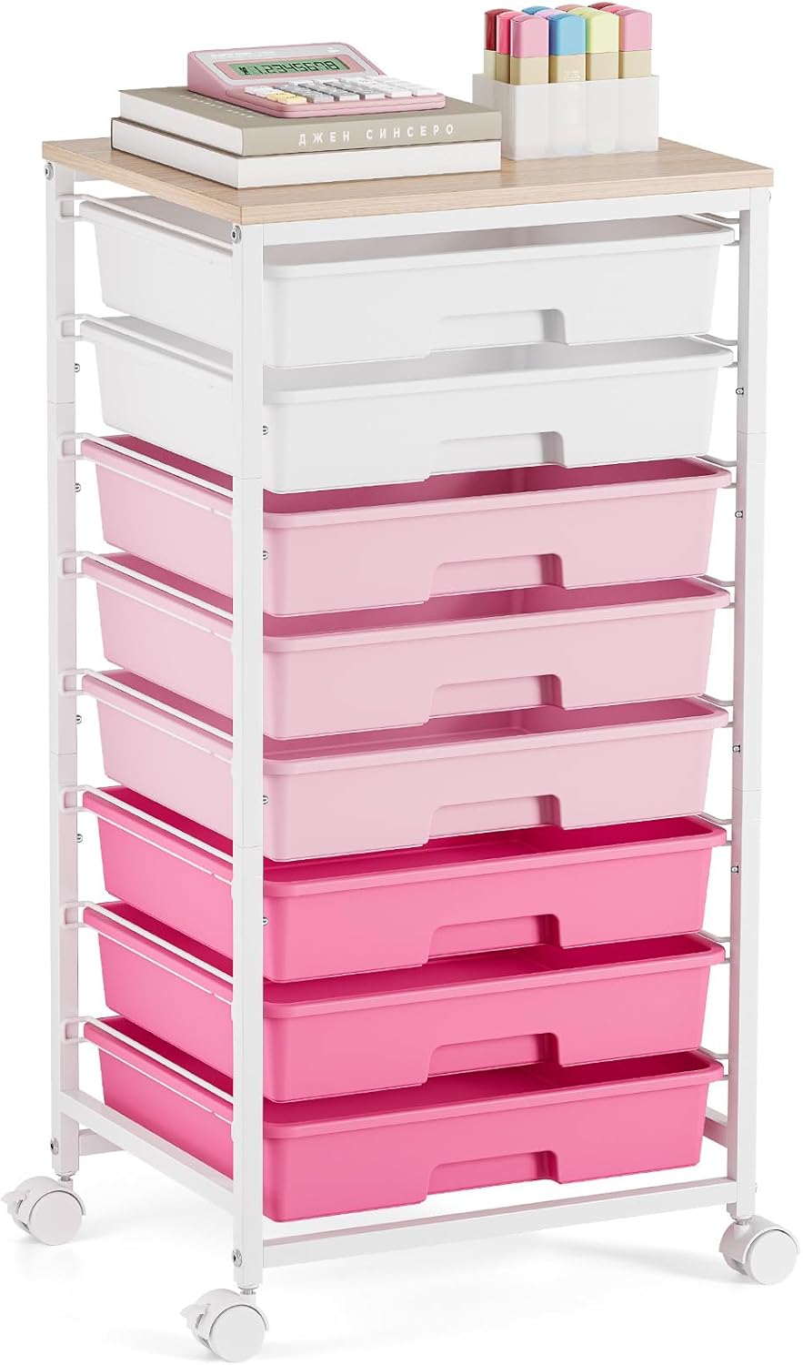 Rolling Cart with Drawers for Craft Storage and Organization