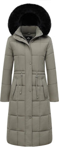 Women's Long Waterproof Parka Coat - Warm Snow Jacket for Cold Weather
