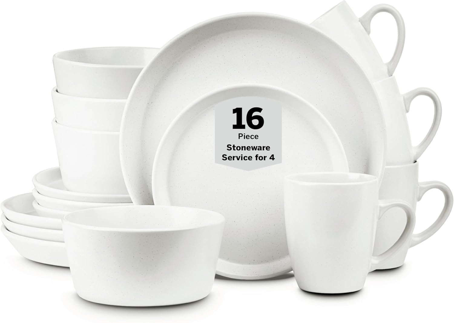Stone Lain Albie Stoneware 16 Piece Dinnerware Set for 4