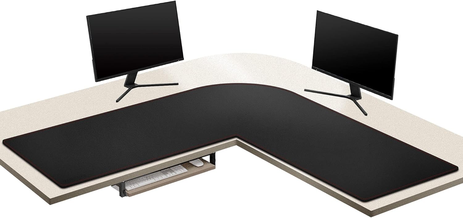 Large L-Shaped Gaming Desk Mat for Home Office Use