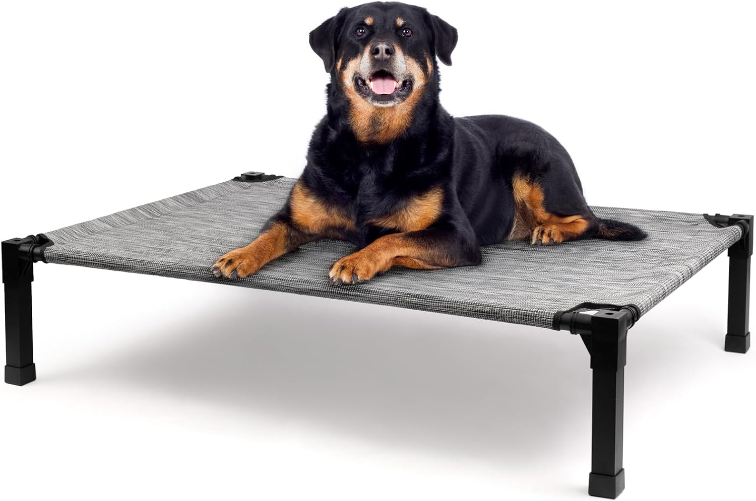 Cooling Elevated Dog Bed with Washable Mesh and Metal Frame