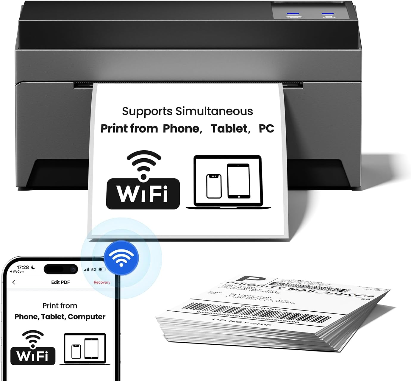 Phomemo WiFi Label Printer - Rapid Shipping