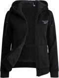 Reebok Womens Fleece Jacket - Cozy Sherpa Lined Zip Up Hoodie
