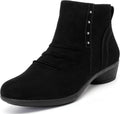 Women's Ankle Boots Casual Chunky Heeled Booties - Comfortable Style