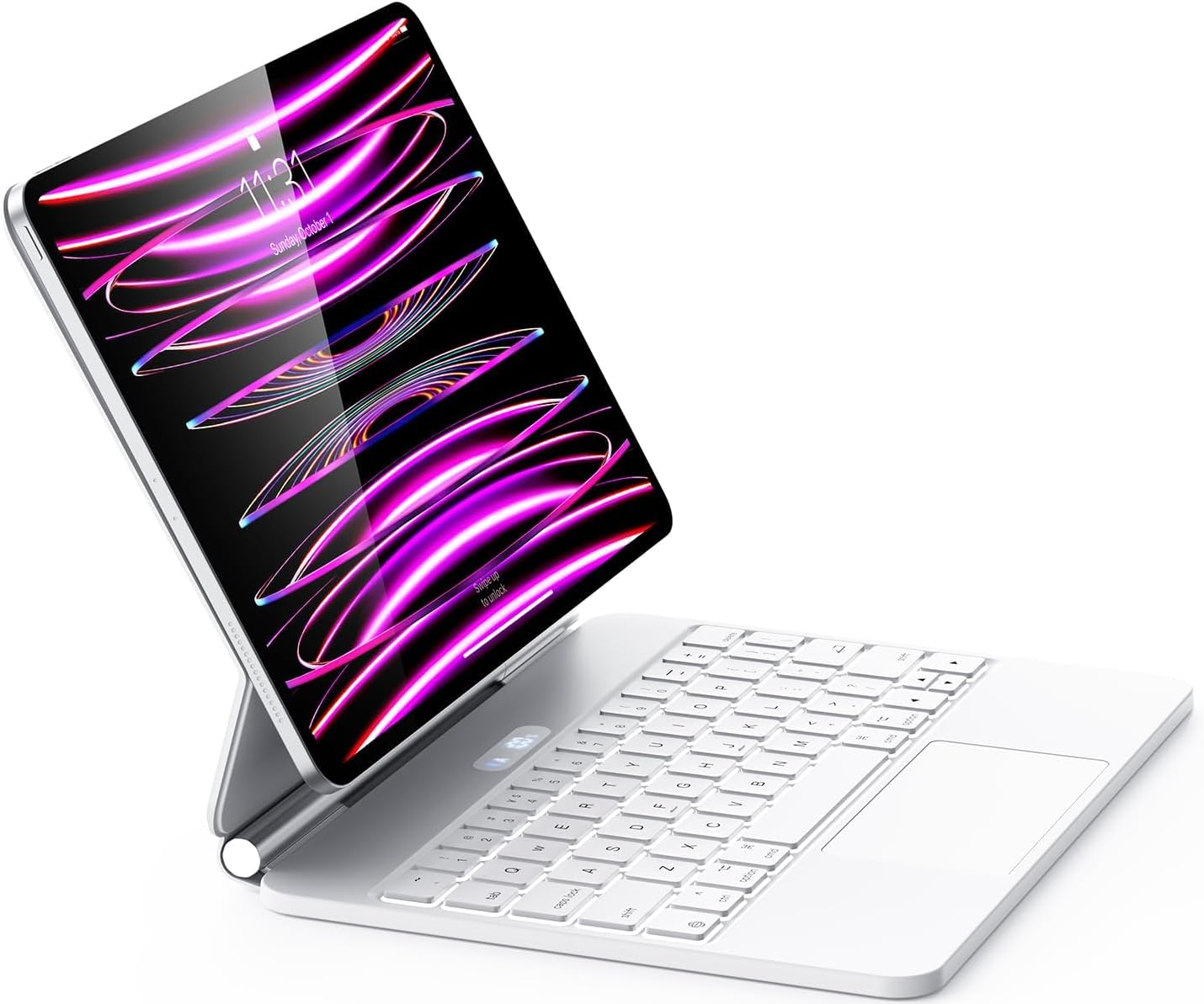 Techfish Magnetic Smart Keyboard for iPad - Battery Display