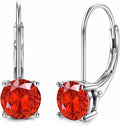 Moissanite Earrings D Color Round Cut Dangle - Bright Daily Wear