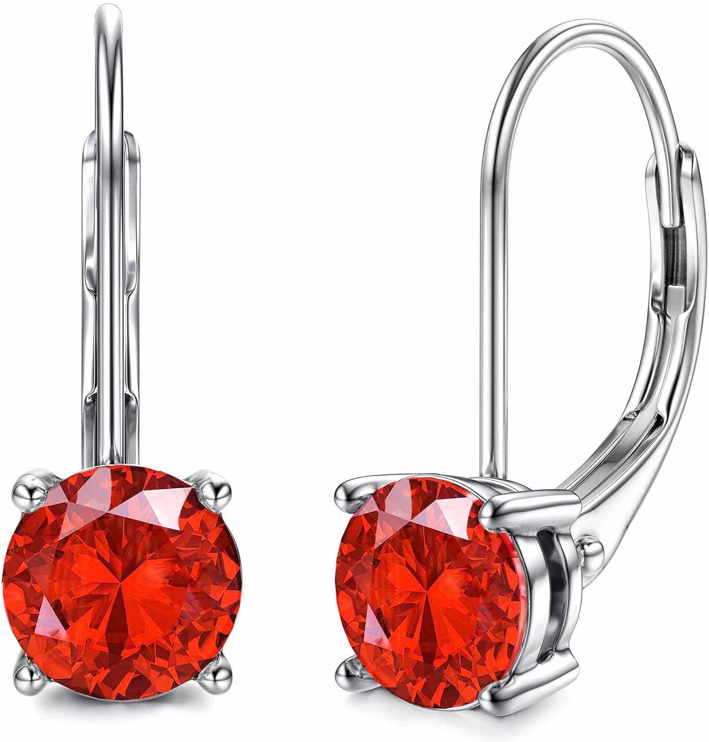 Stunning Moissanite Earrings in 18K White Gold Plated Design