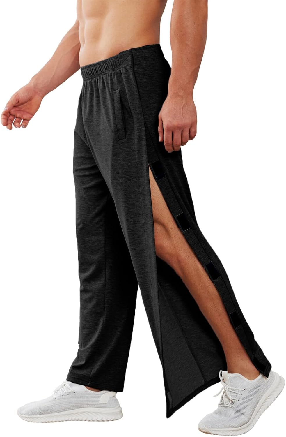 Deyeek Men's Tear Away Pants for Post Surgery Comfort and Ease