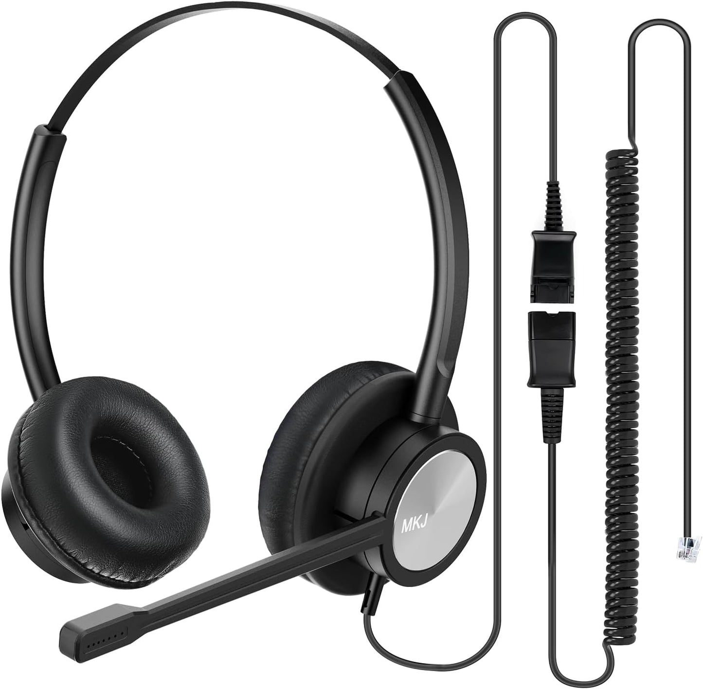 MKJ Cisco Telephone Headset with Noise Cancelling Microphone