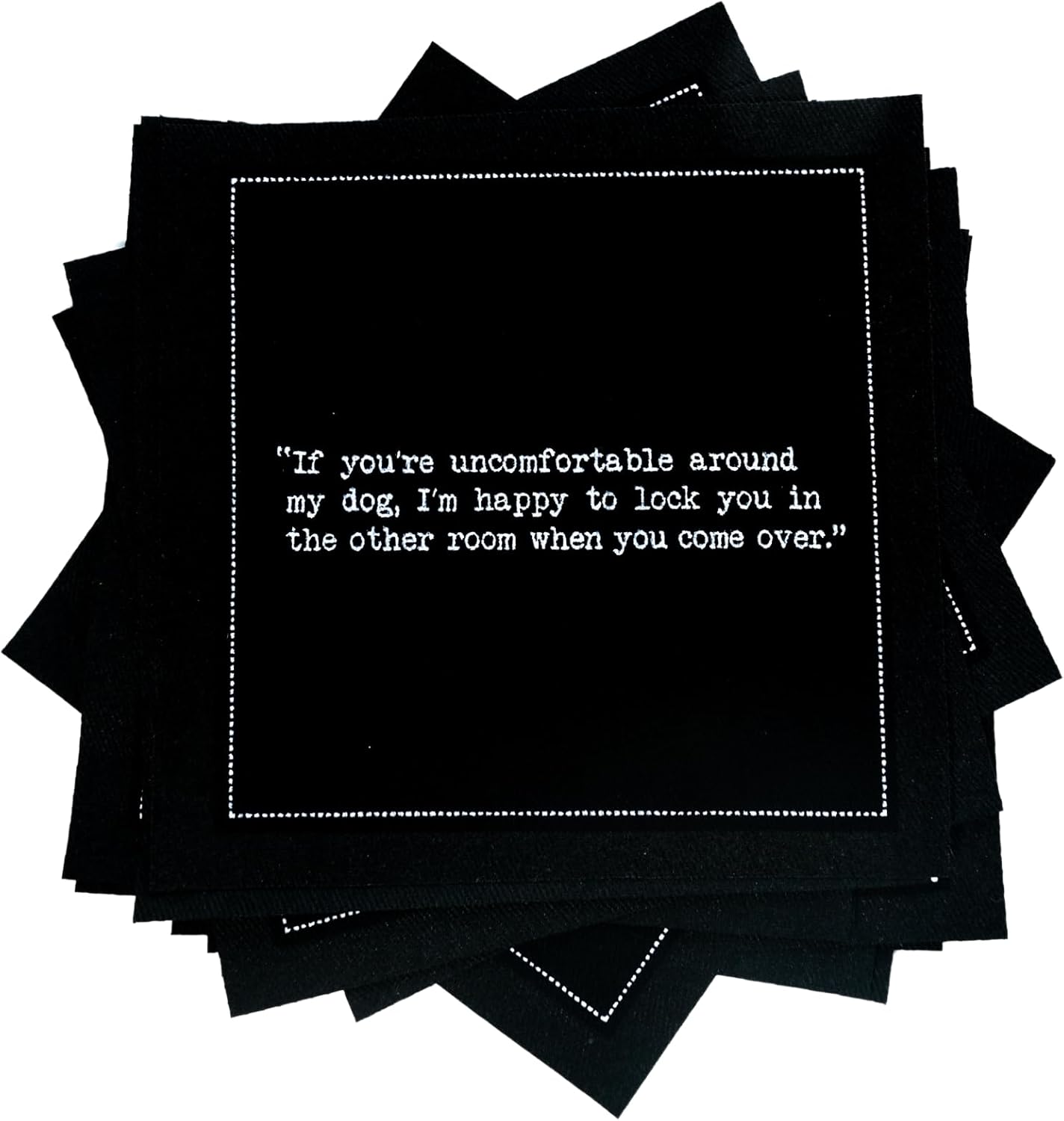 Five Star Napkins Black Cotton Cocktail Napkins for Events