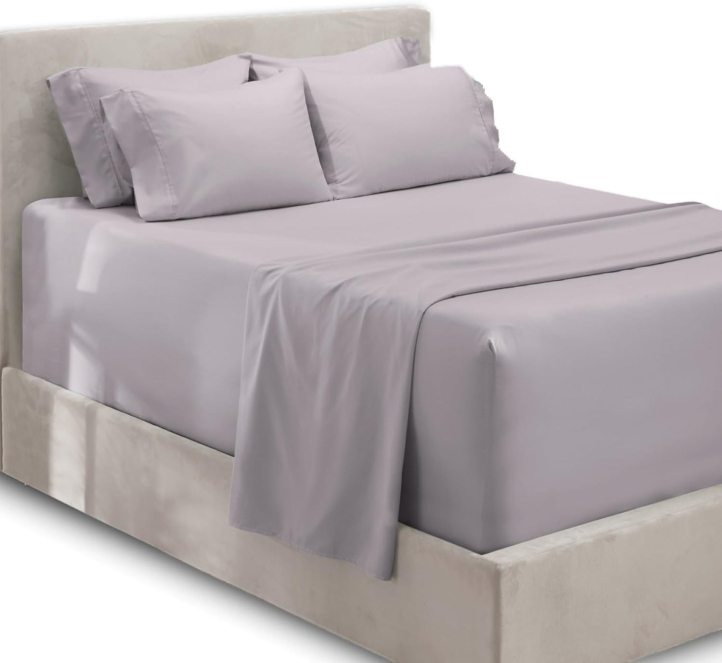 Luxury Soft 6 Piece Bed Sheet Set with Extra Deep Pockets