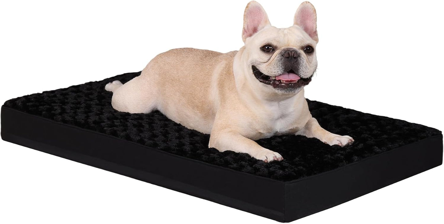 Waterproof Large Dog Bed with Soft Rose Velvet and Supportive Foam