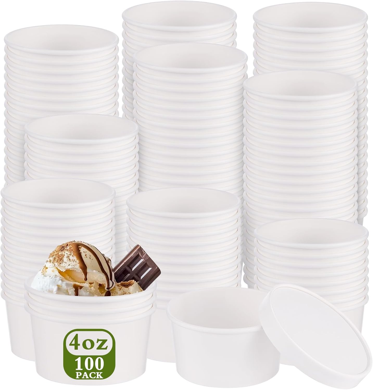 4oz Paper Soup Container Cups with Vented Lids for Hot Foods