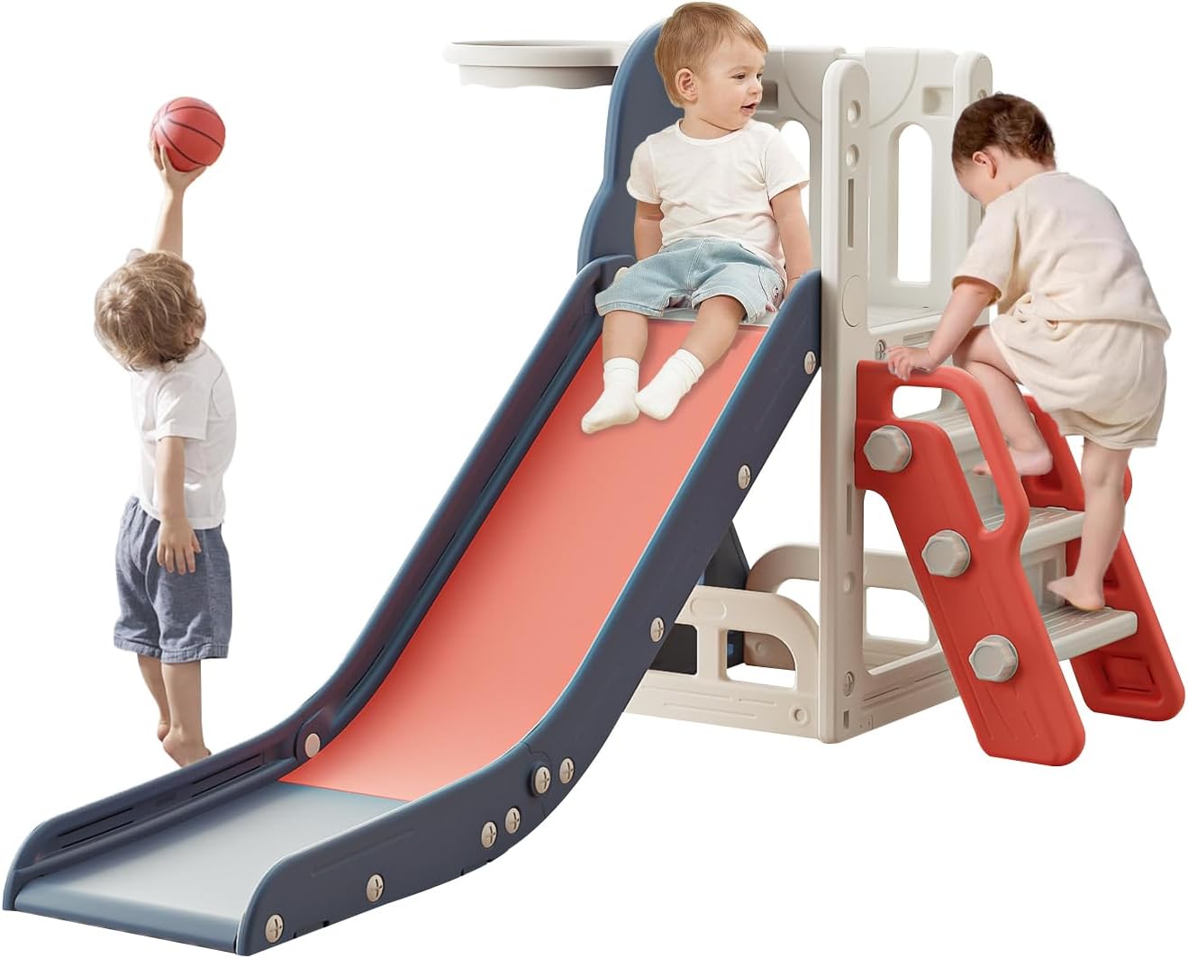 Toddler Slide with Storage Space and Non-Slip Steps for Fun