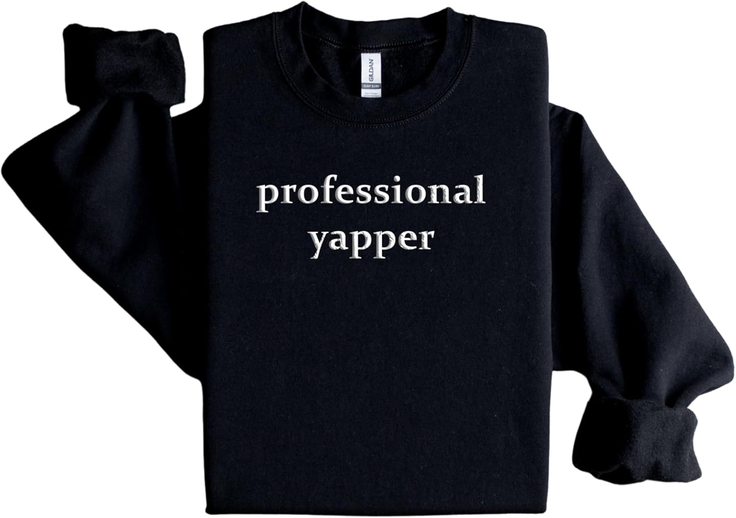 Embroidered Professional Yapper Crewneck - Funny Gag Gift
